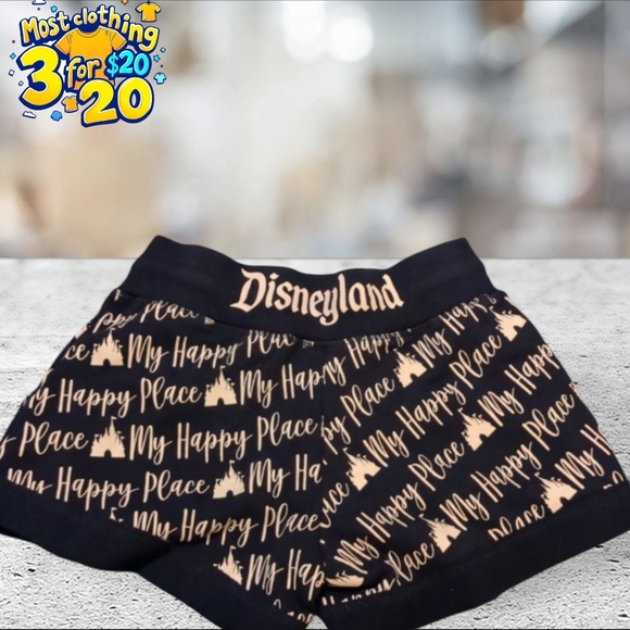 My happy place Disney park shorts navy blue with white letters size XS - Picture 1 of 9